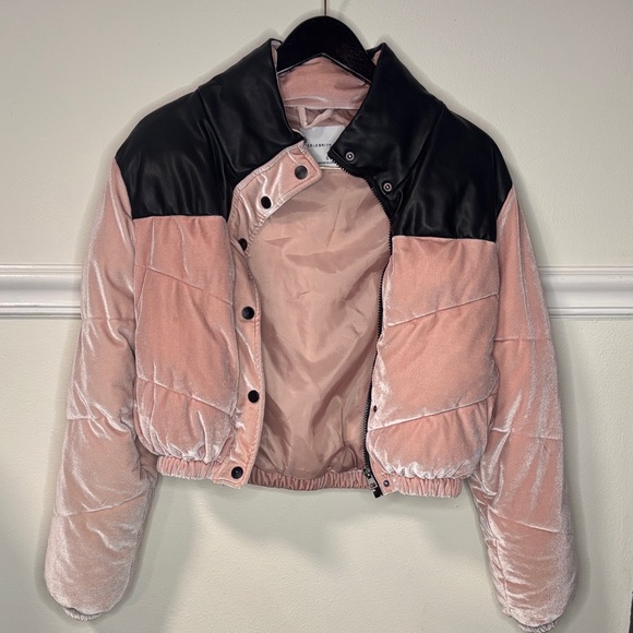CELEBRITY PINK: pink & black puffy bomber jacket - Picture 5 of 5